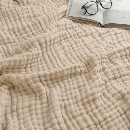 Adult Muslin Blanket in Sand