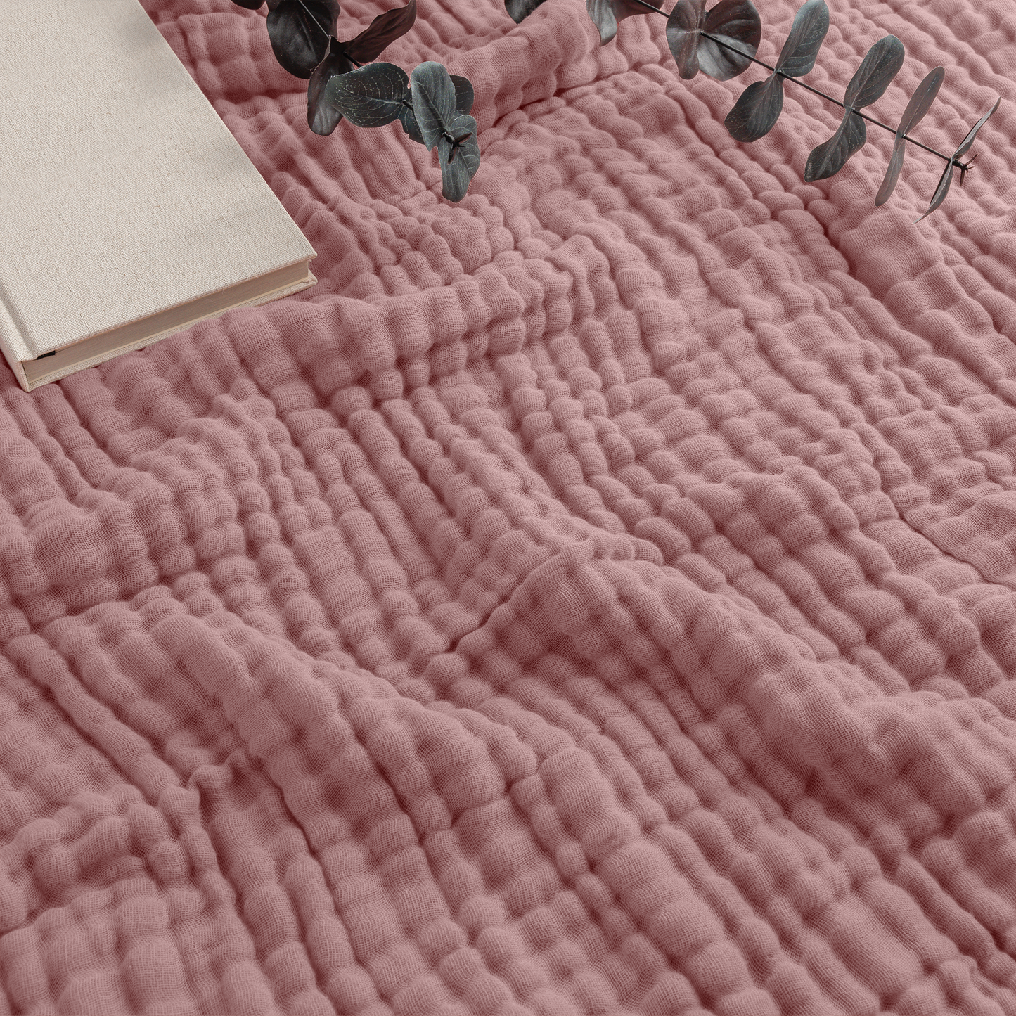 Adult Muslin Blanket in Mauve