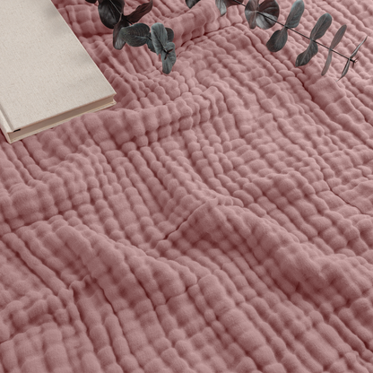 Adult Muslin Blanket in Mauve