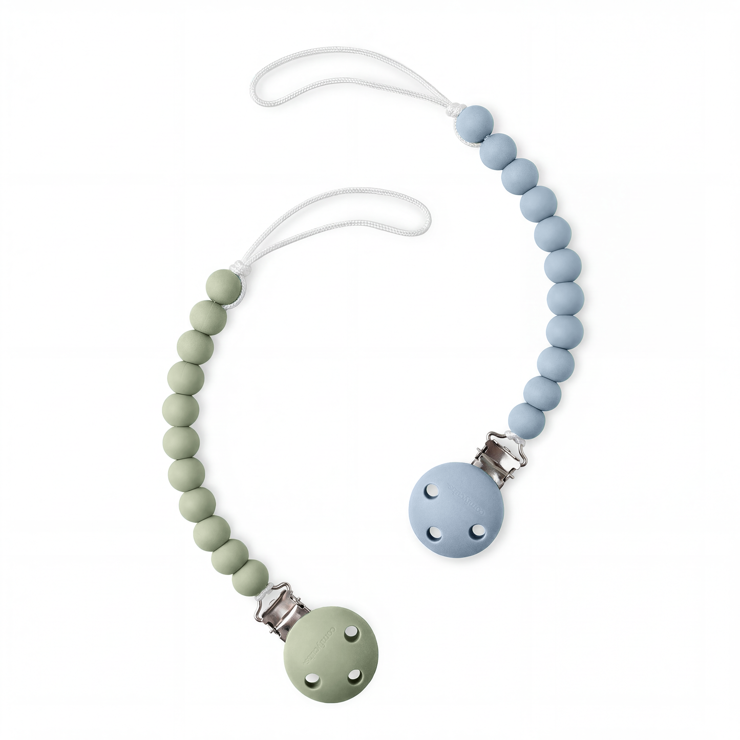Pacifier Clips in Pacifier Clips - Pacific Blue and Sage, 2 Pack