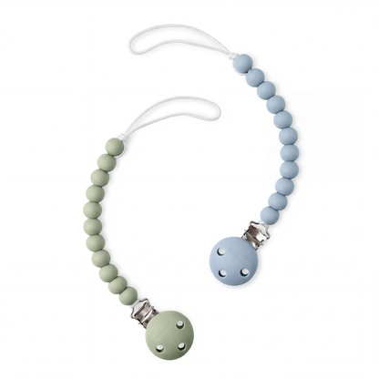 Pacifier Clips in Pacifier Clips - Pacific Blue and Sage, 2 Pack