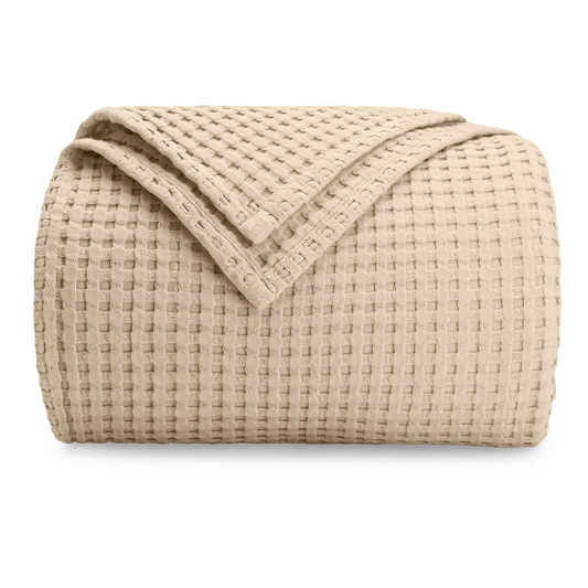 Adult Waffle Blankets in Sand