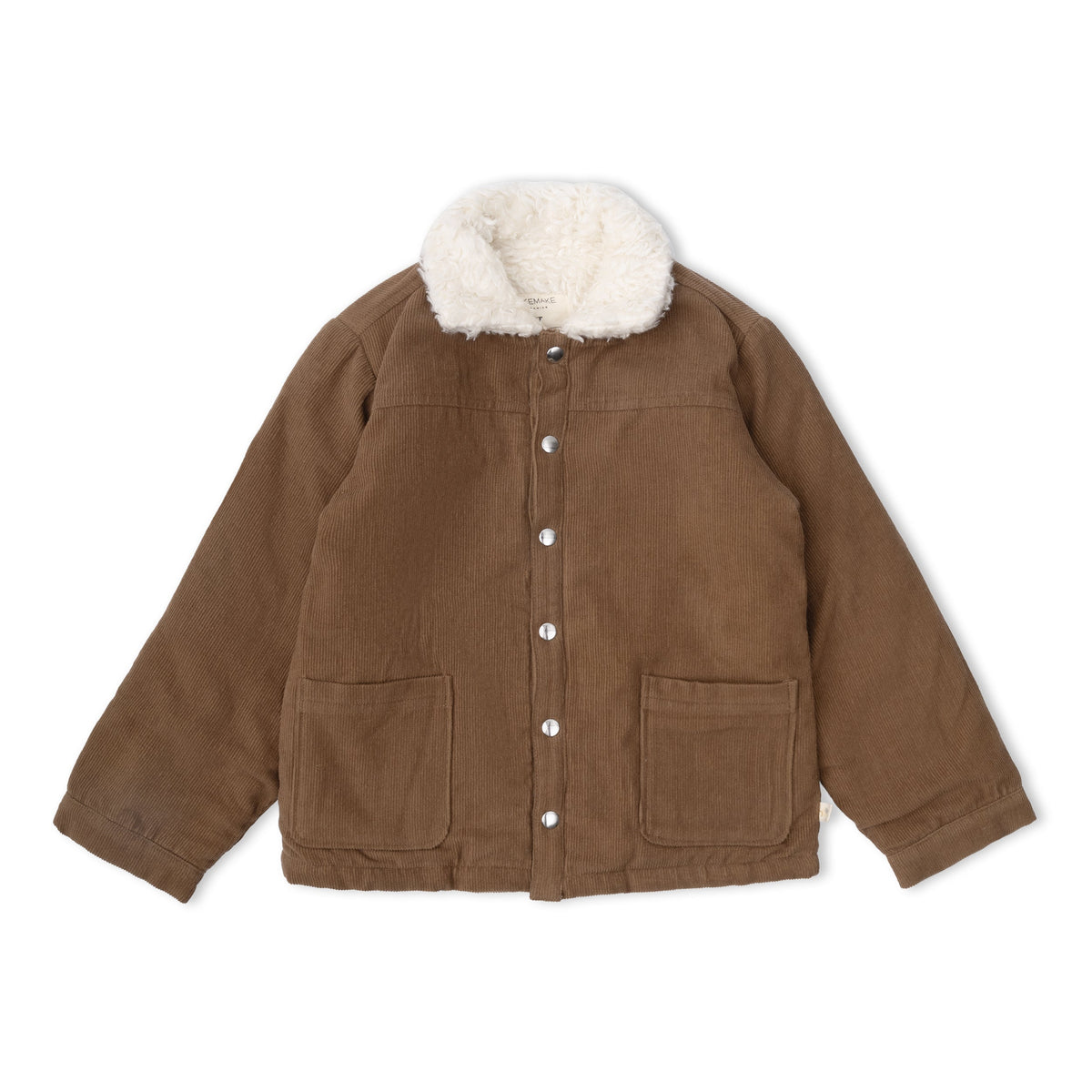 Organic Corduroy Front Pocket Jacket - Brown