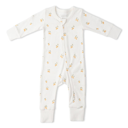 Organic 2-Way Zip Romper - Lemons
