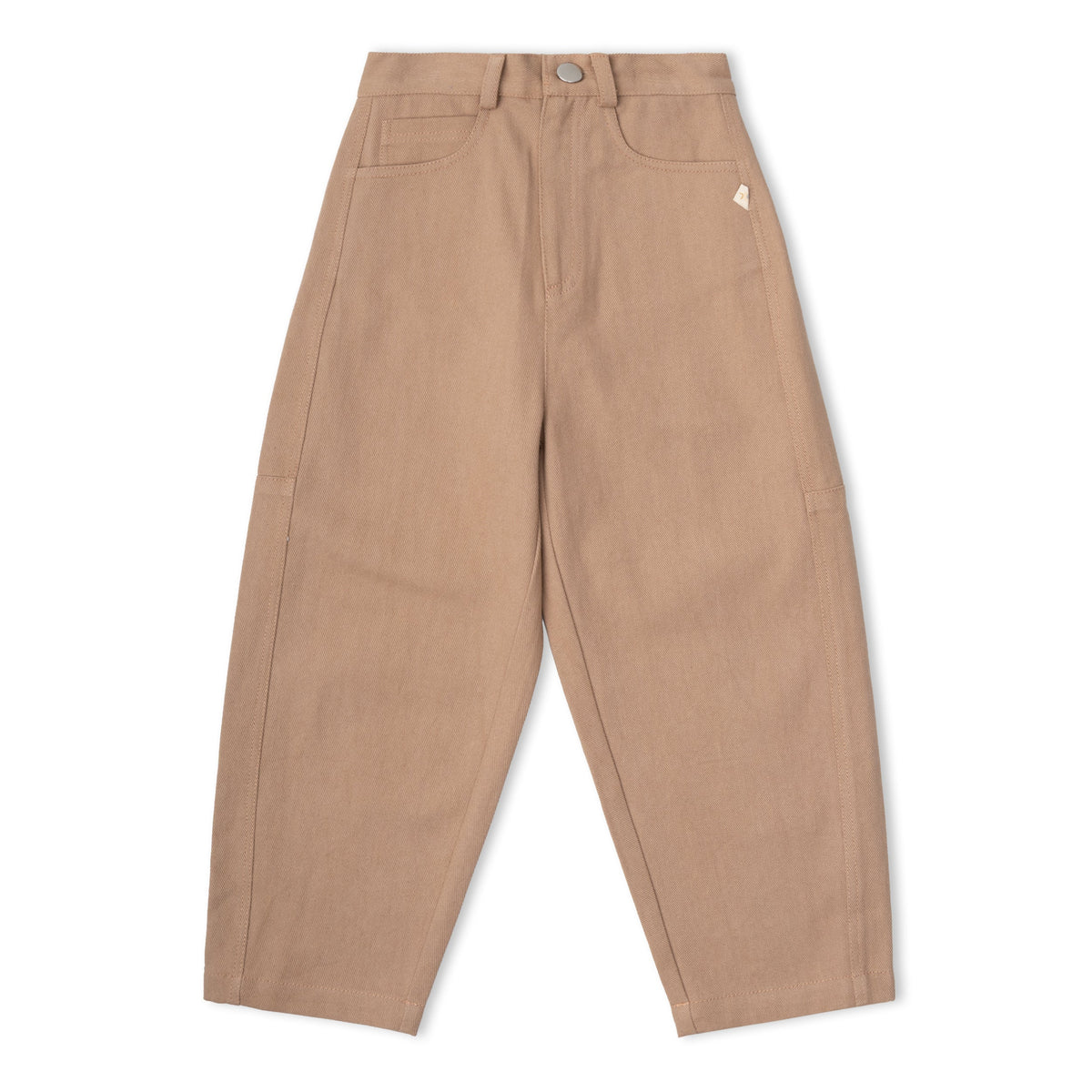 Organic Twill Barrel Pants - Taupe