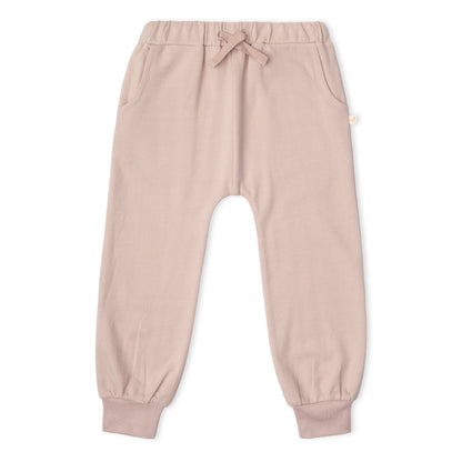 Organic Fleece Jogger Pants - Dusty Rose