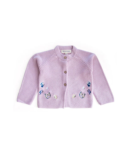 Baby Embroidered Butterfly Knit Cardigan