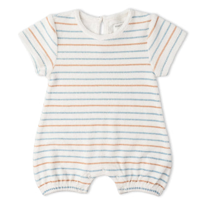 Organic Short Romper - Cabana Stripes