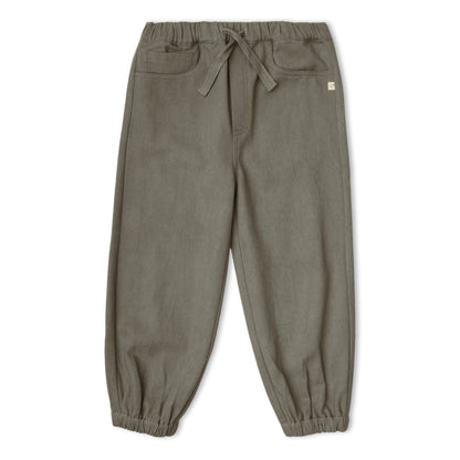 Organic Twill Joggers Pants - Olive