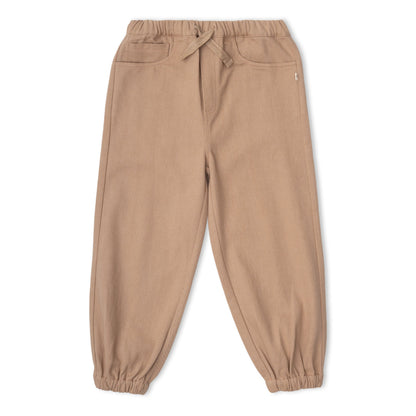 Organic Twill Joggers Pants - Taupe
