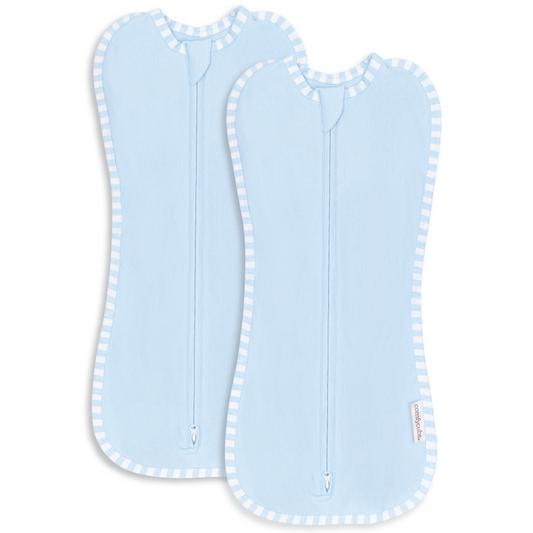 Easy Zipper Swaddle Blankets in Blue