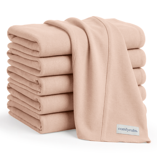 Cotton Burp Cloths  in Blush