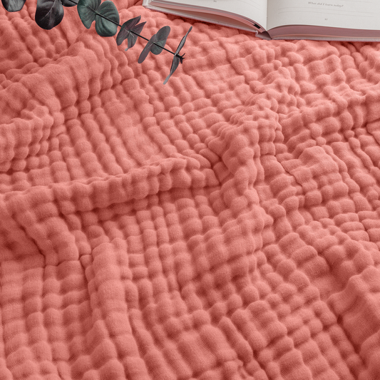 Adult Muslin Blanket in Dusty Rose