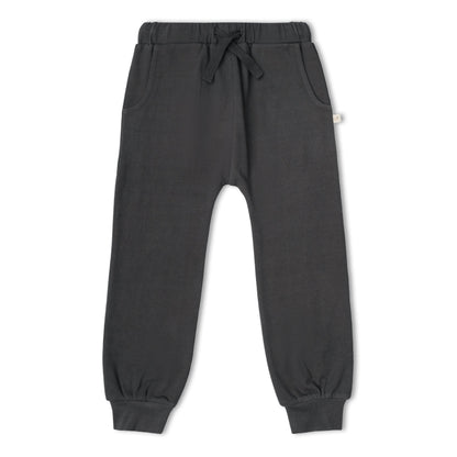 Organic Fleece Jogger Pants - Charcoal