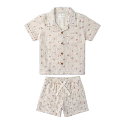 Organic Shirt & Shorts Set - Cross
