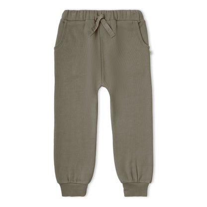 Organic Fleece Jogger Pants - Olive