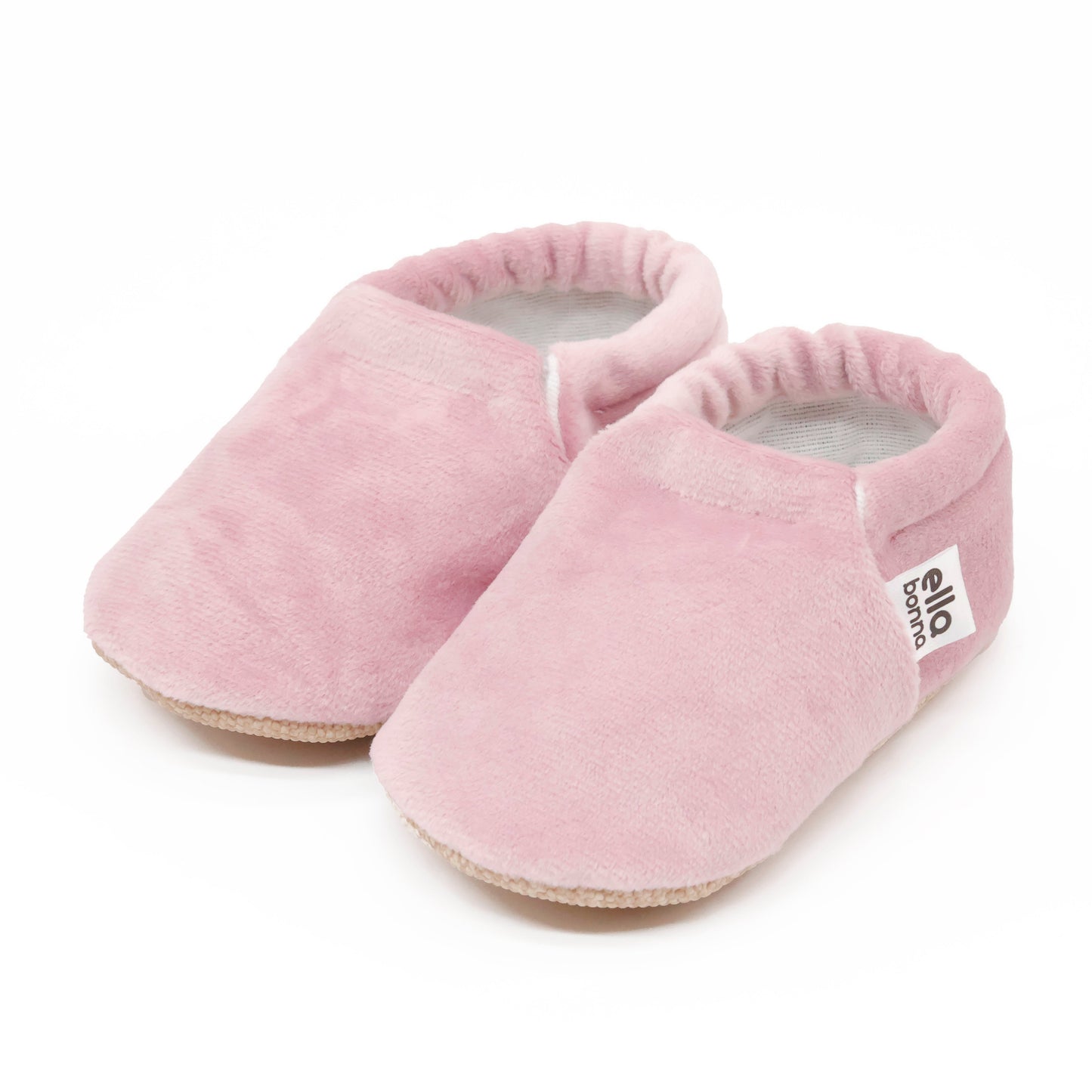 Organic Cotton Velvet Home Nursery Moccasin Shoes, Pink