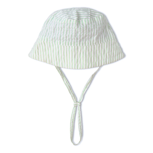 Organic Bucket Sun Hat - Basil Stripes