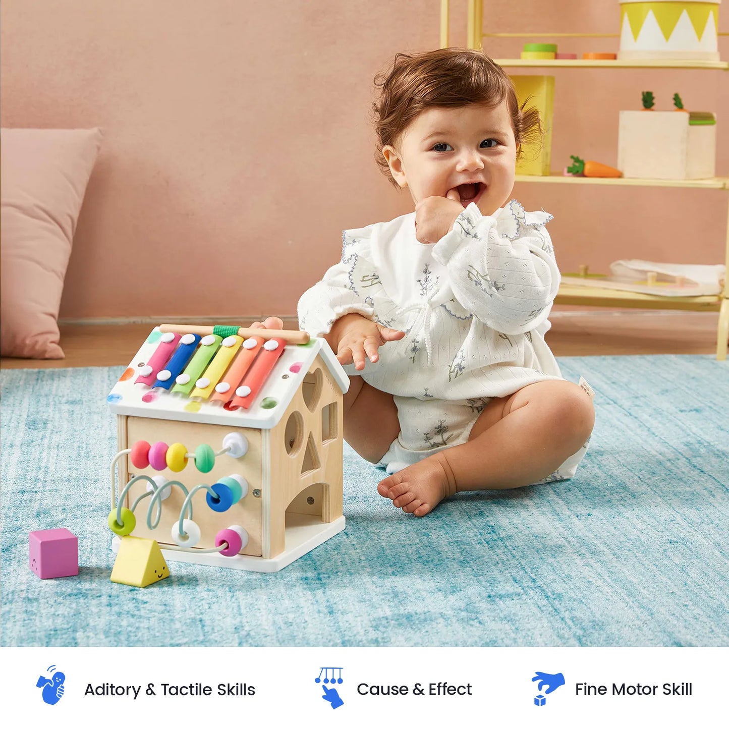 Tiny Land® Cottage Activity Cube - Rainbow