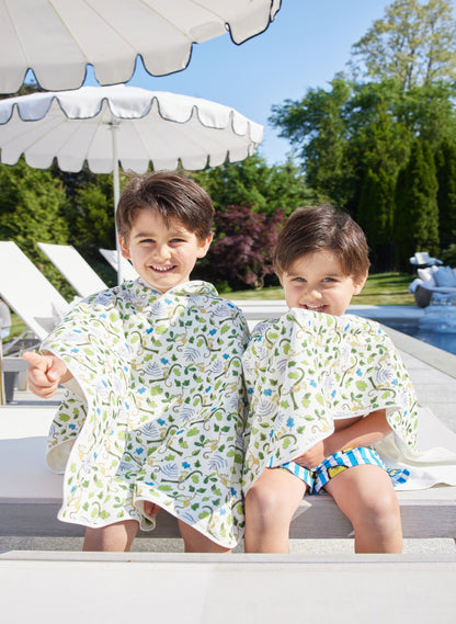 Children's Organic Swim Poncho - Happy Monkey