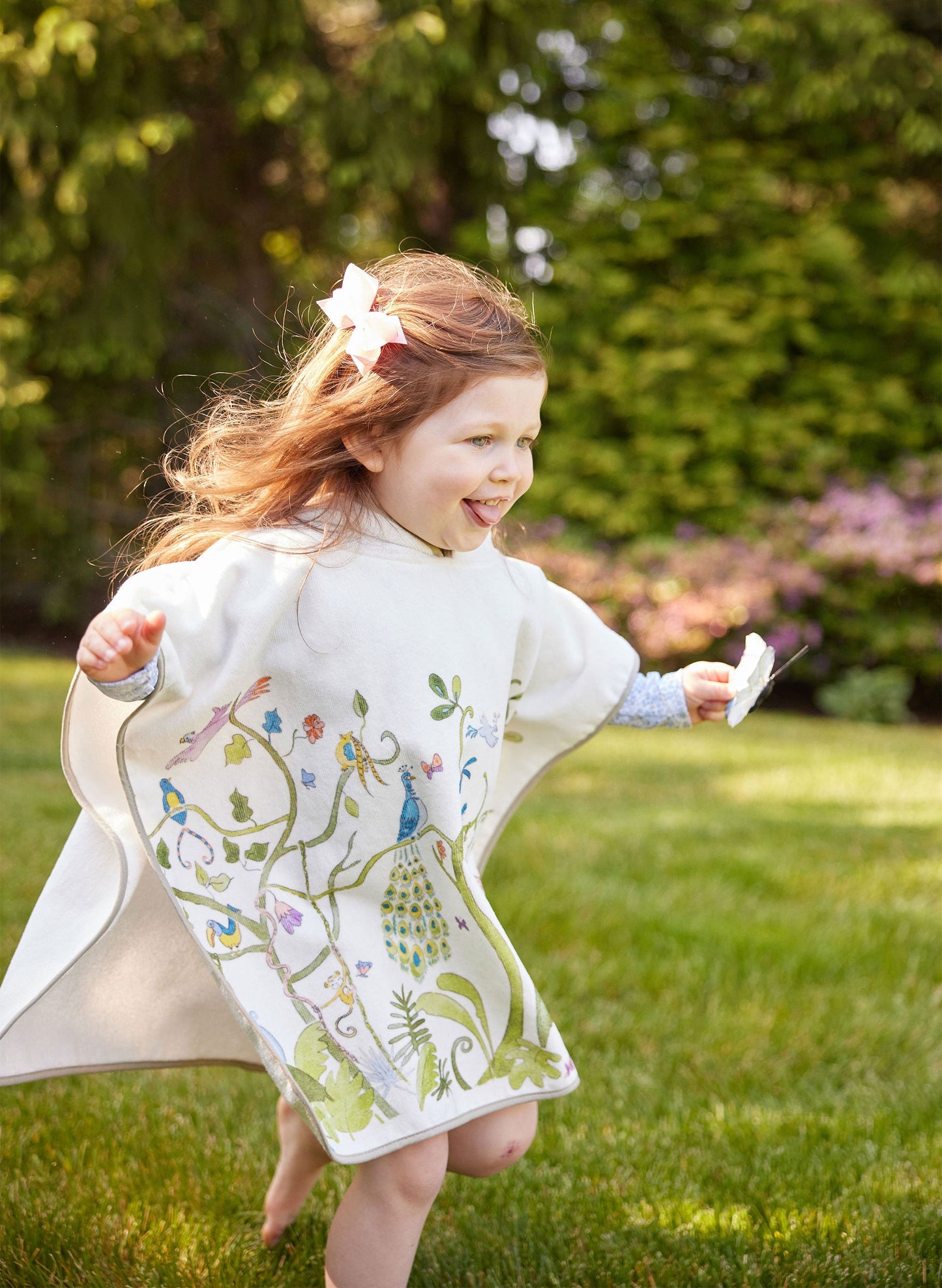 Tropical Chinoiserie Swim Poncho