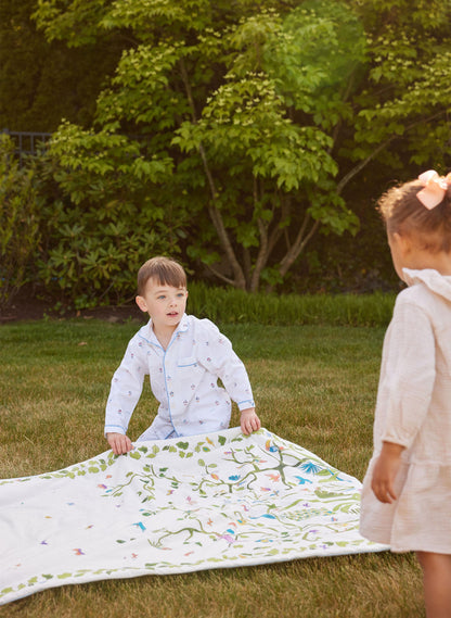 Tropical Chinoiserie Crib Quilt