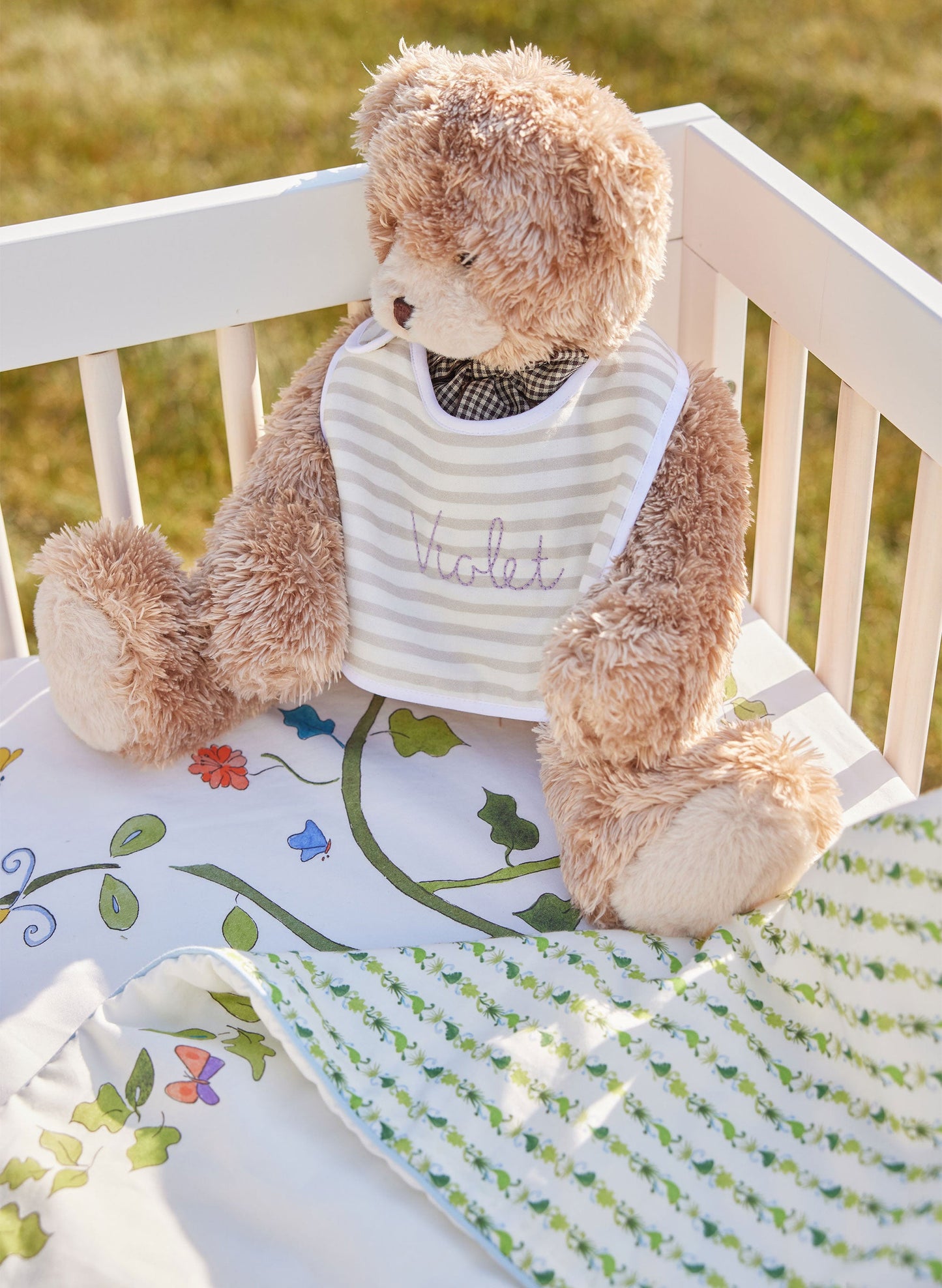 Tropical Chinoiserie Crib Quilt