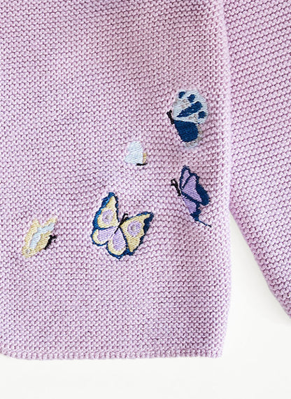 Baby Embroidered Butterfly Knit Cardigan