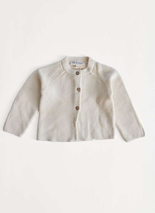 Baby Ivory Knit Cardigan