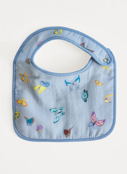 Blue Madame Butterfly Bib