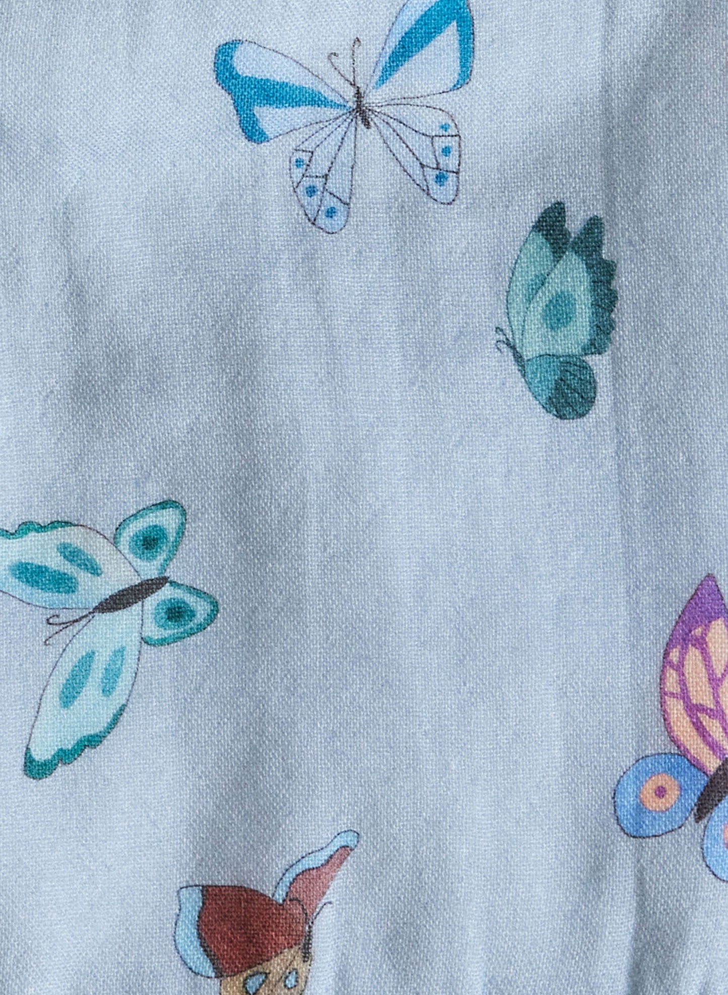 Blue Madame Butterfly Bib