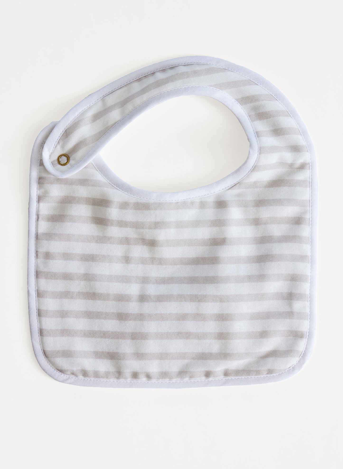 Sand & White Striped Bib