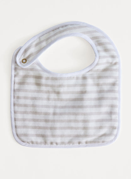 Sand & White Striped Bib
