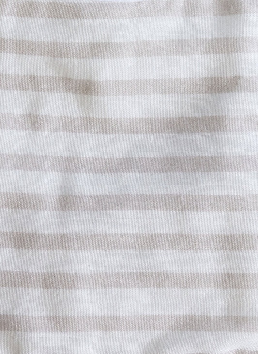 Sand & White Striped Bib