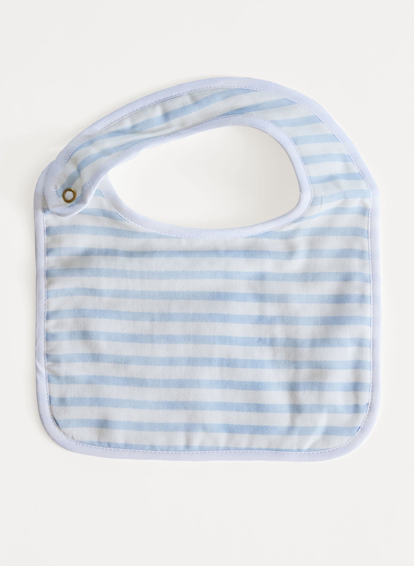 Baby Classic Bib - Blue & White Stripe
