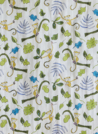 Happy Monkey Shawl Blanket