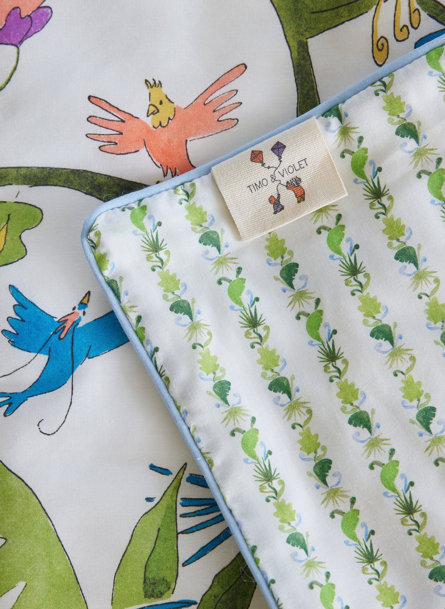 Tropical Chinoiserie Crib Quilt