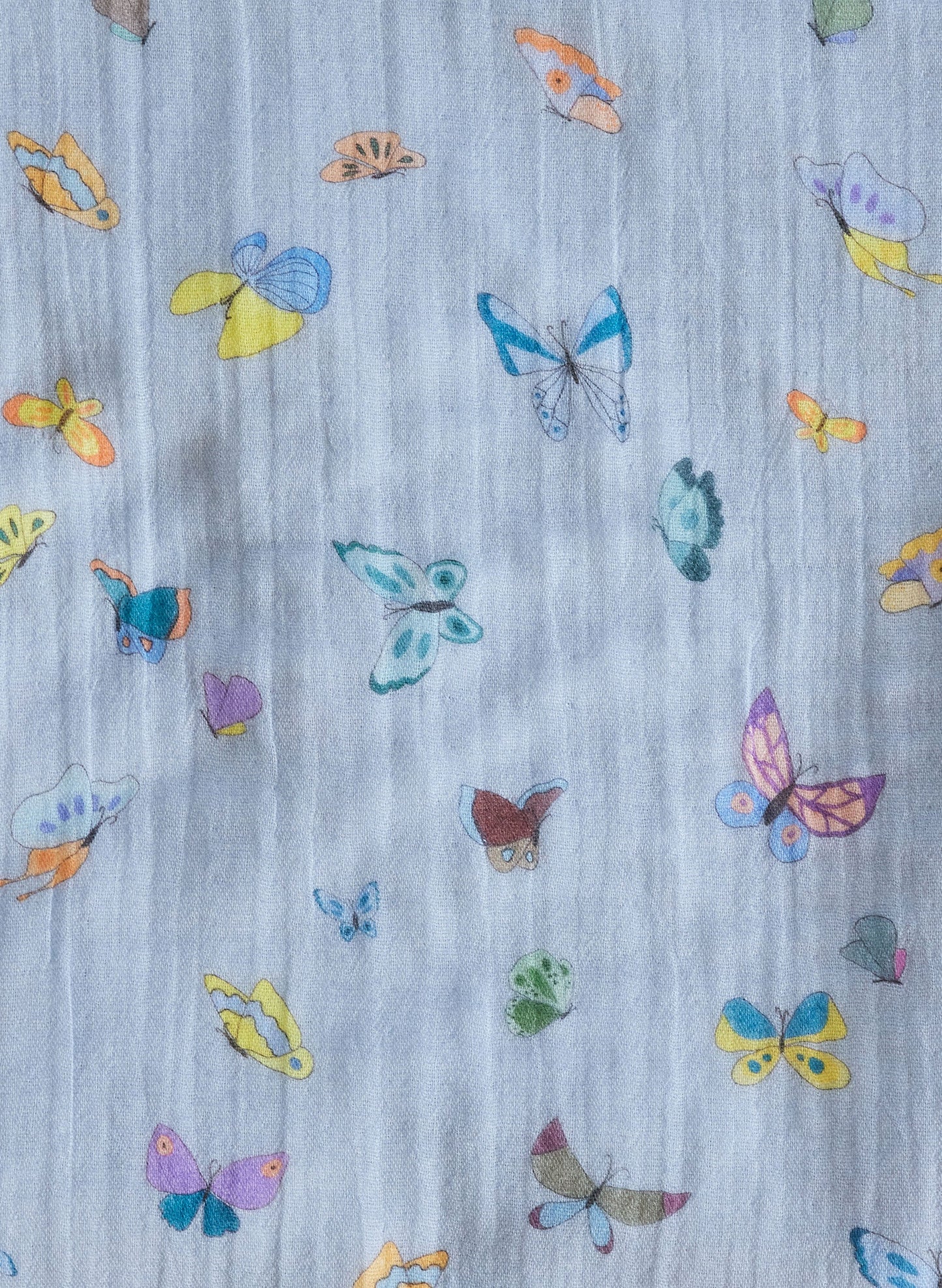Blue Madame Butterfly Shawl Blanket