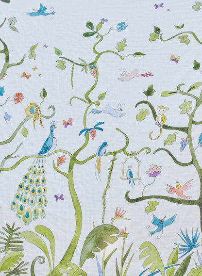 Tropical Chinoiserie Shawl Blanket