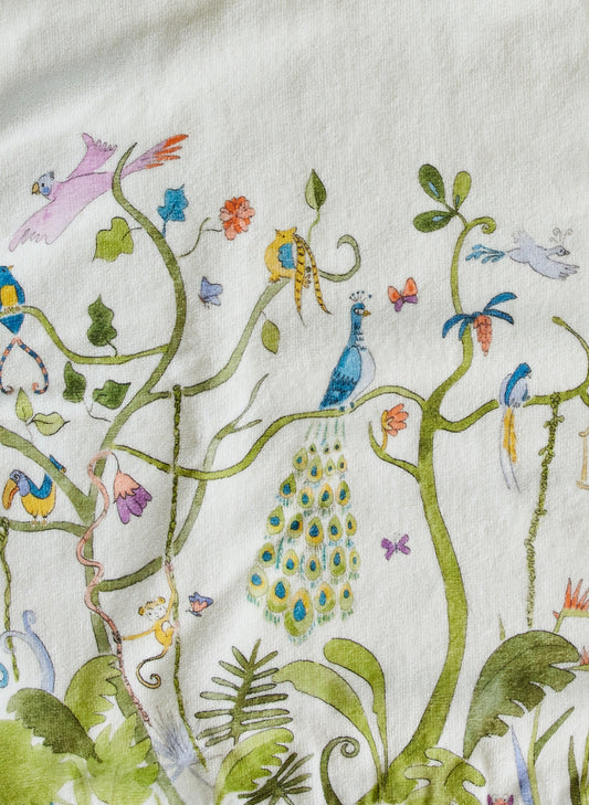 Tropical Chinoiserie Swim Poncho