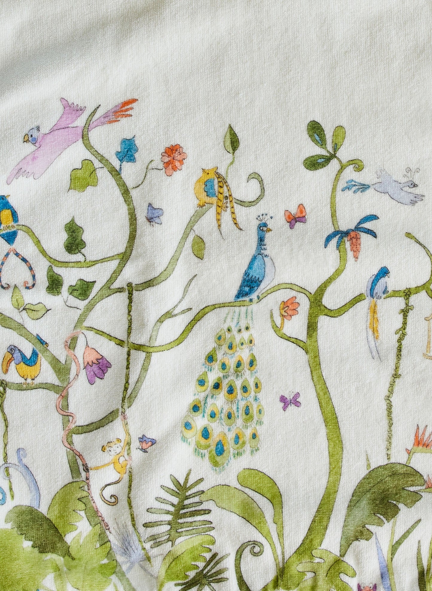 Tropical Chinoiserie Swim Poncho