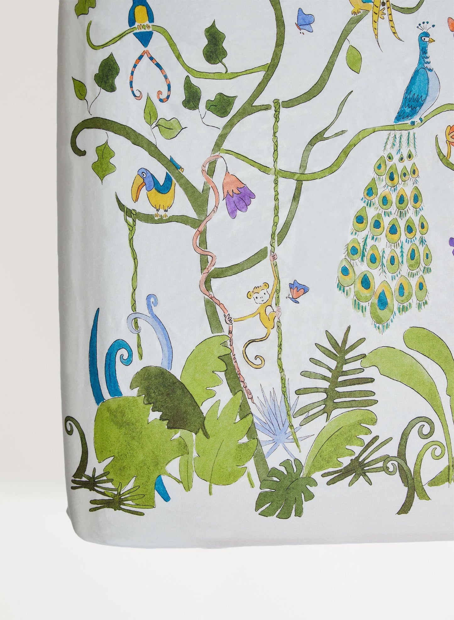 Tropical Chinoiserie Crib Sheet