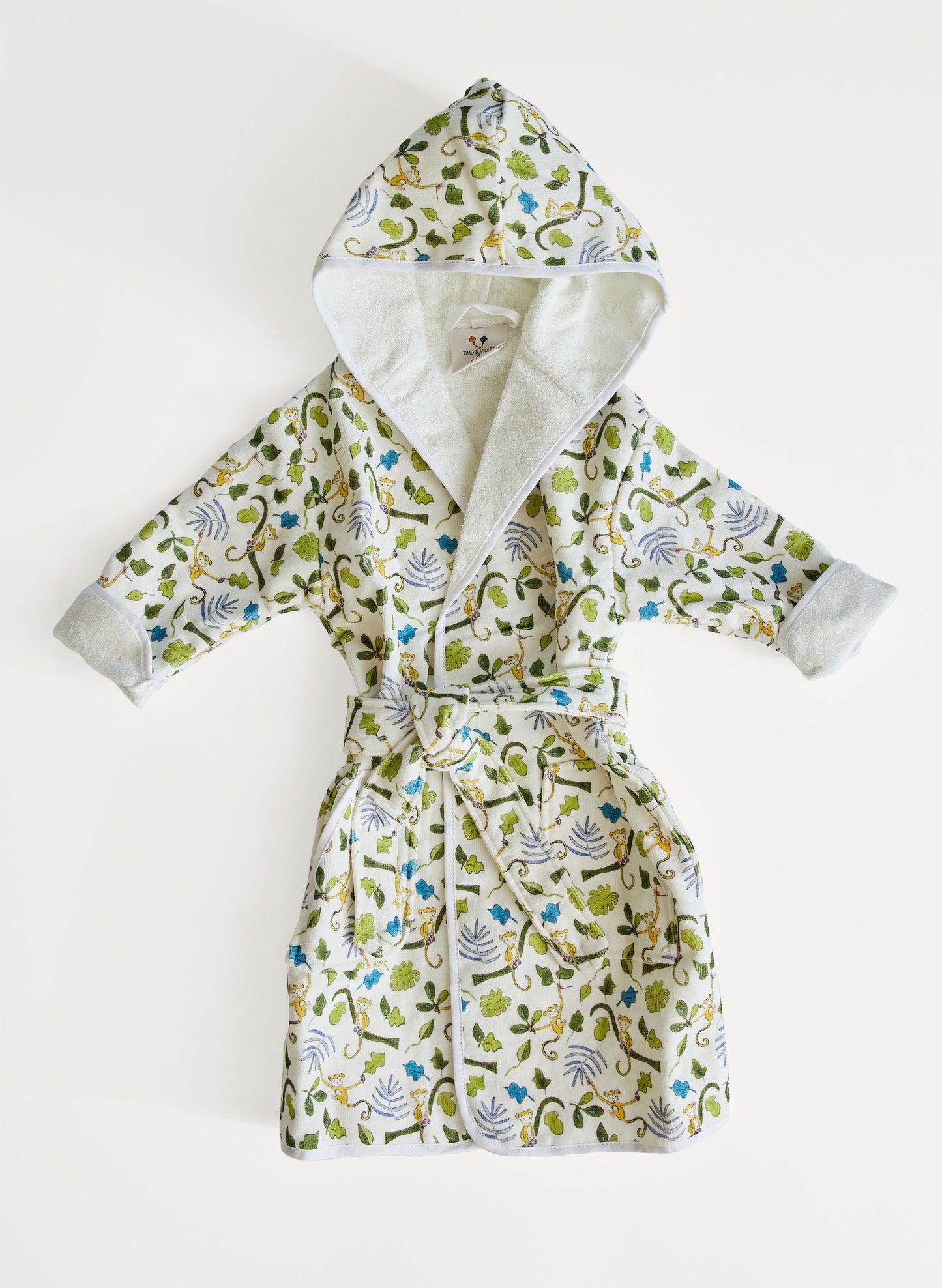 Organic Children’s Bathrobe - Happy Monkey