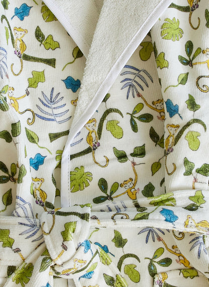 Organic Children’s Bathrobe - Happy Monkey
