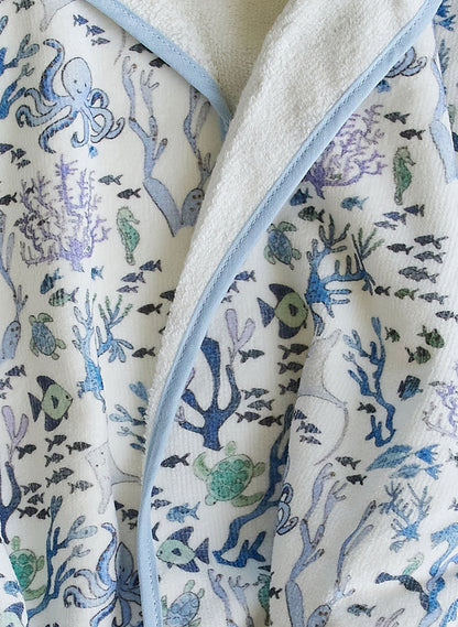 Children's Organic Cotton Printed Bathrobe