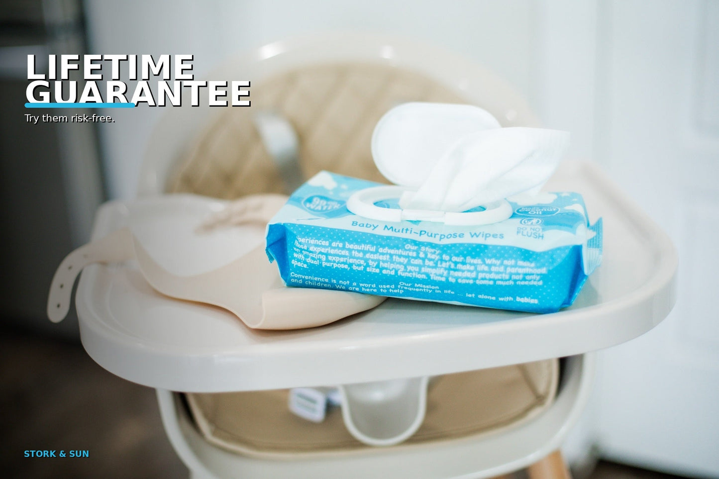 Stork & Sun PFAS-Free Baby Wipes — 6 Pack (360ct)
