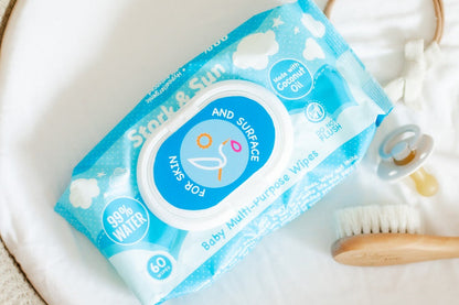 Stork & Sun PFAS-Free Baby Wipes — 16 Pack (960ct) | 3-Month Supply | Best Value