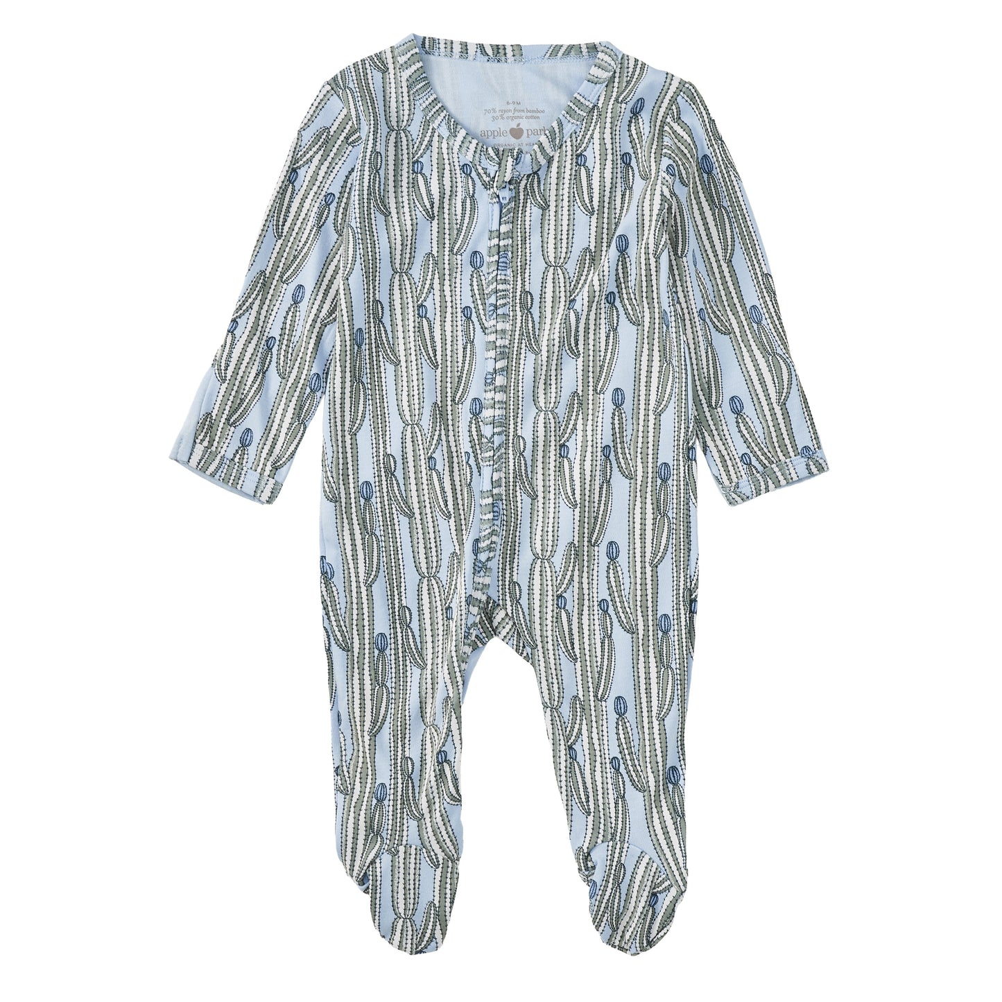 Bamboo Blend Zip Footie - Blooming Saguaro