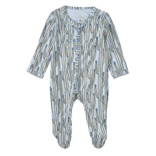 Bamboo Blend Zip Footie - Blooming Saguaro