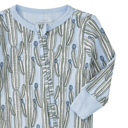 Bamboo Blend Zip Footie - Blooming Saguaro